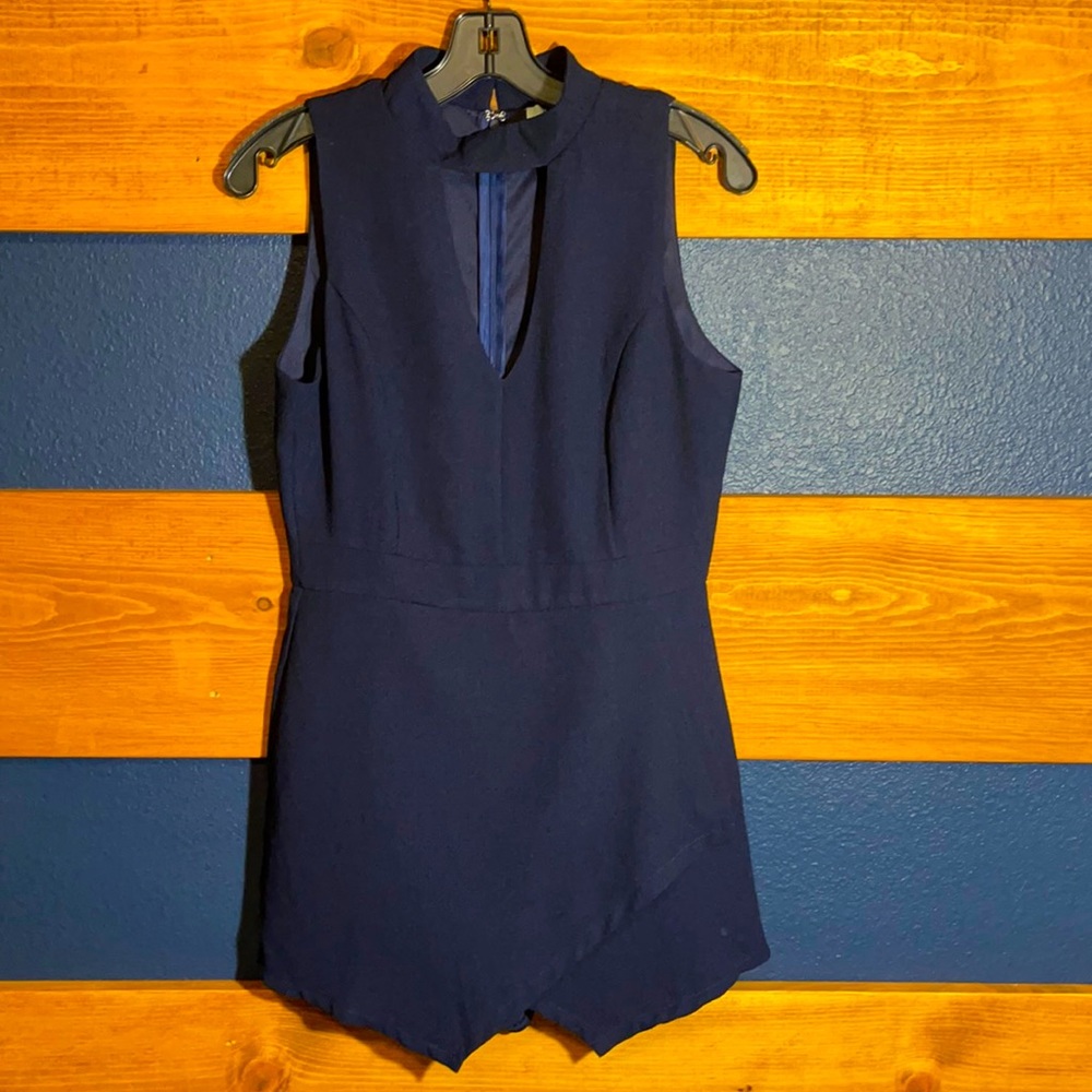 She + sky skirt romper. (Navy blue) - Picture 2 of 5